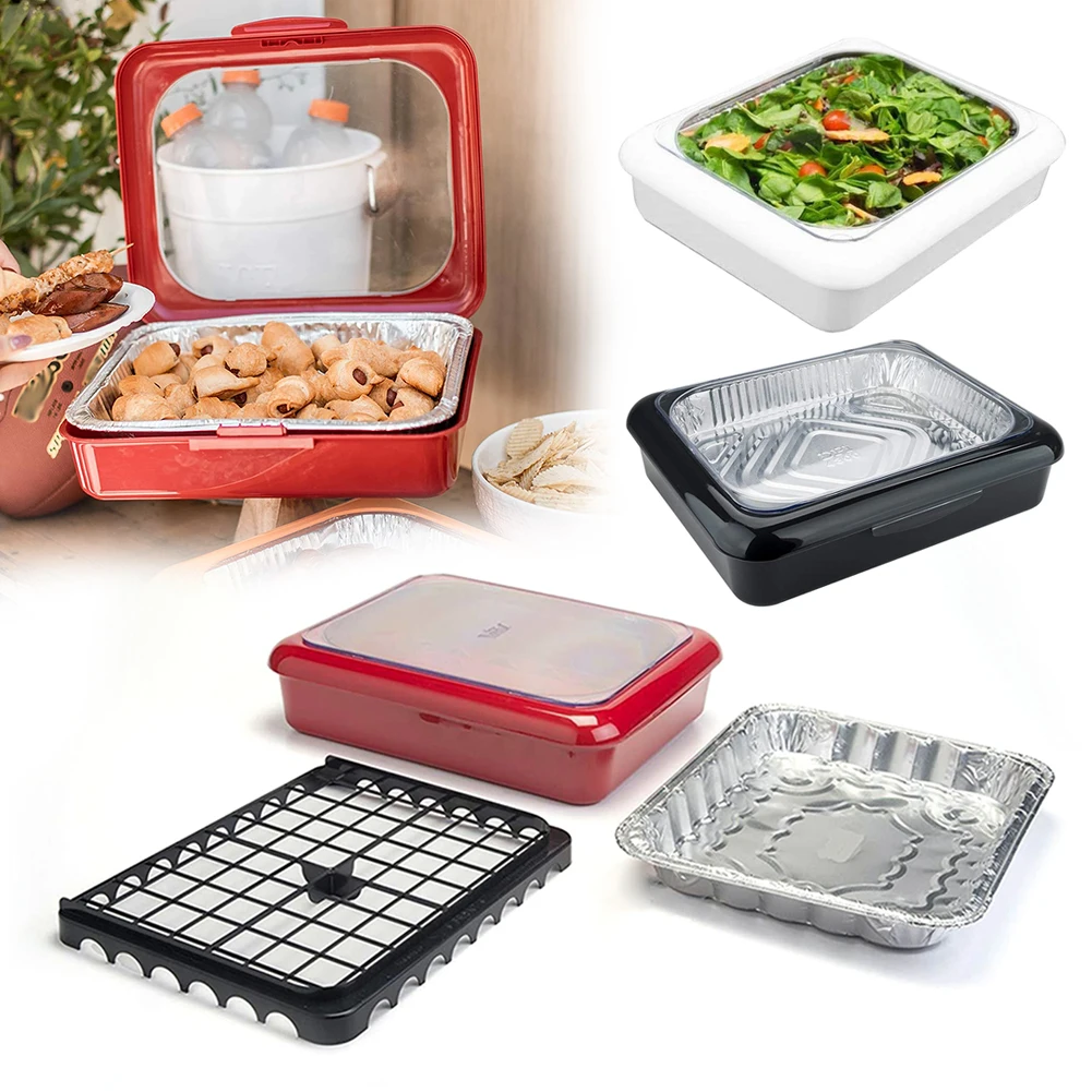 Food Storage Aluminum Containers - Support de casseroles en aluminium Portable