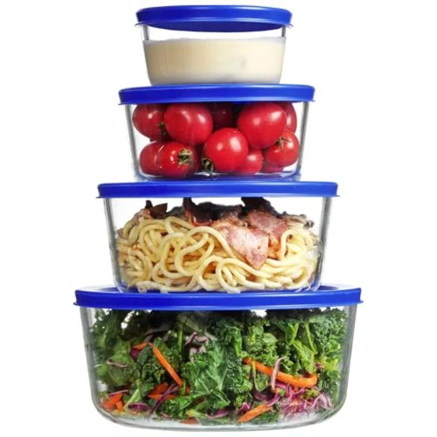 Food Storage Glass - Lot de 4 bols en verre