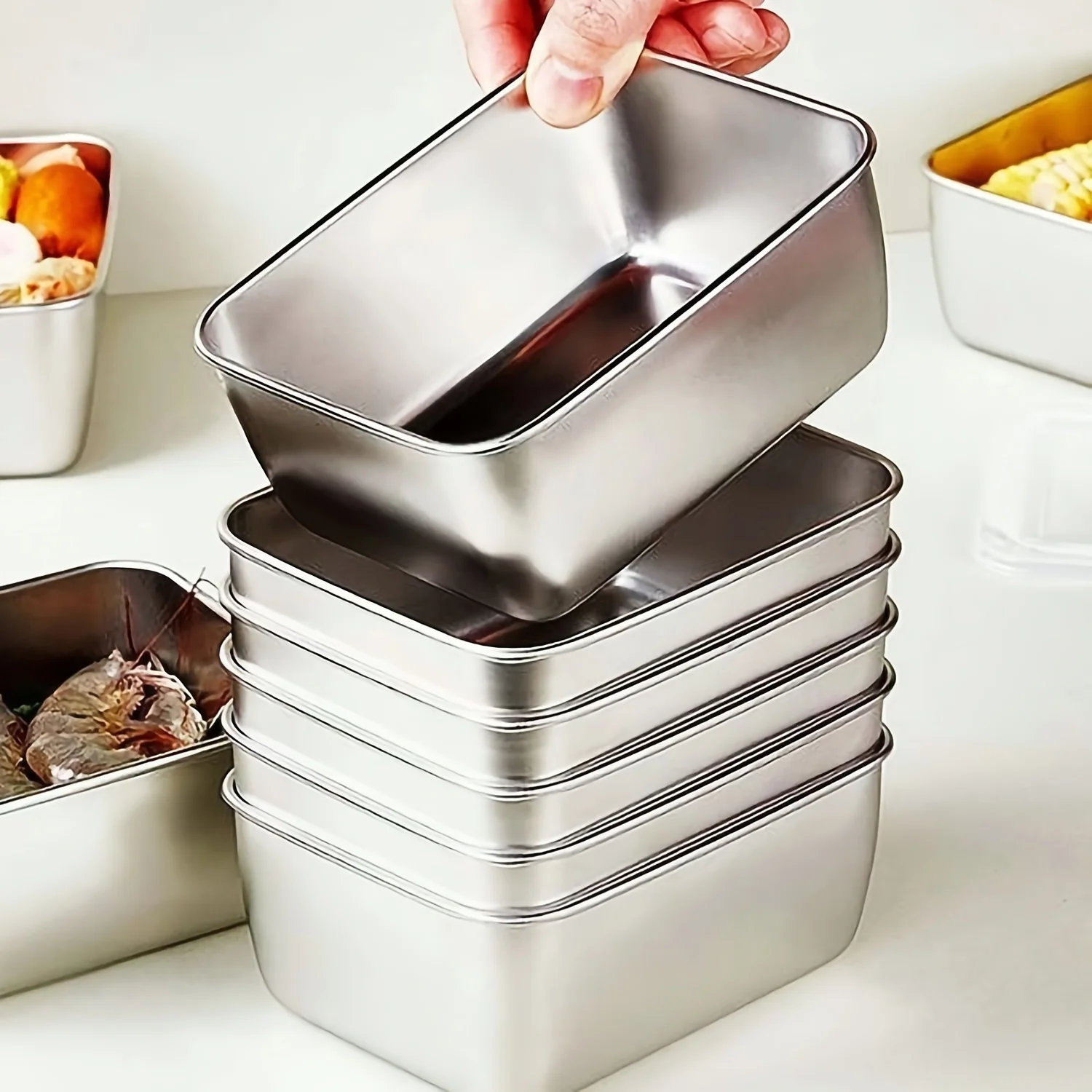 Food Storage Aluminum Containers - Ensemble de contenants alimentaires en acier