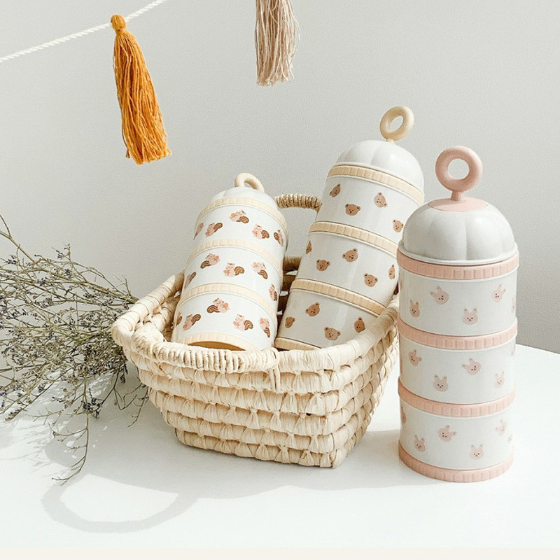 Food Storage For Baby - Boîte de lait en poudre ours