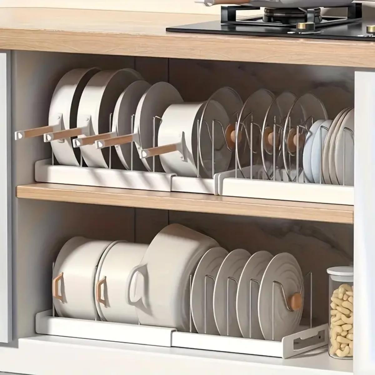 Food Storage Dividers - Organisateur de casseroles et poêles extensible
