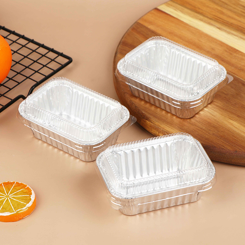 Food Storage Aluminum Containers - 10 moules de cuisson rectangulaires jetables