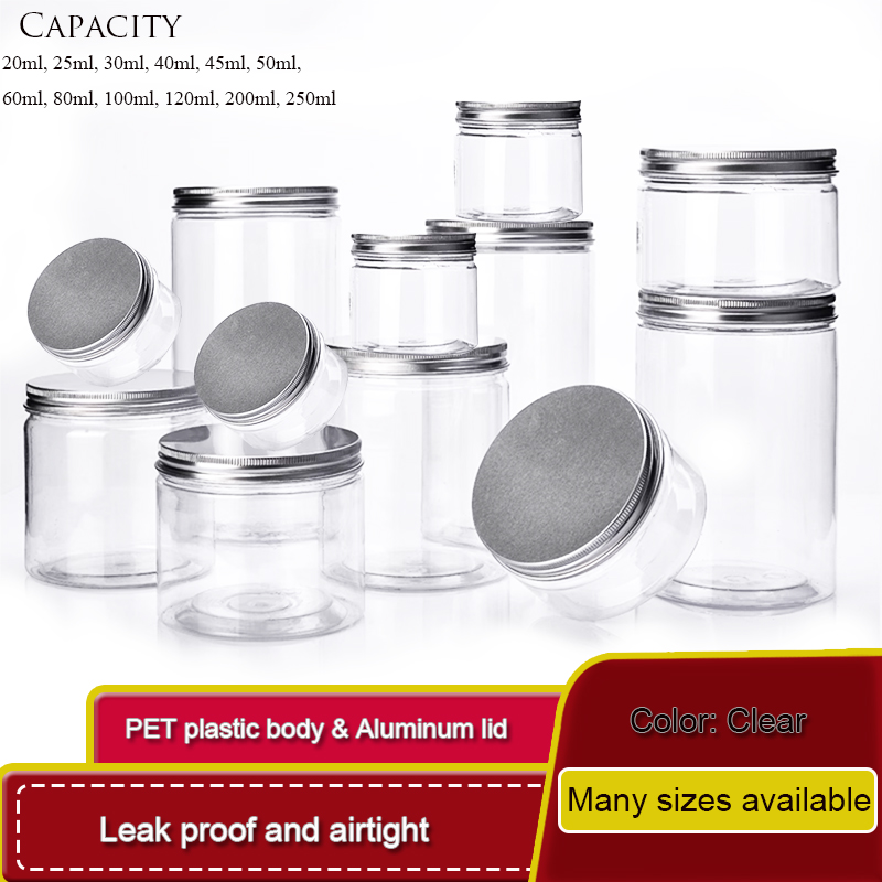 Food Storage Aluminum Containers - Pots de stockage 5-10P, bouchon en