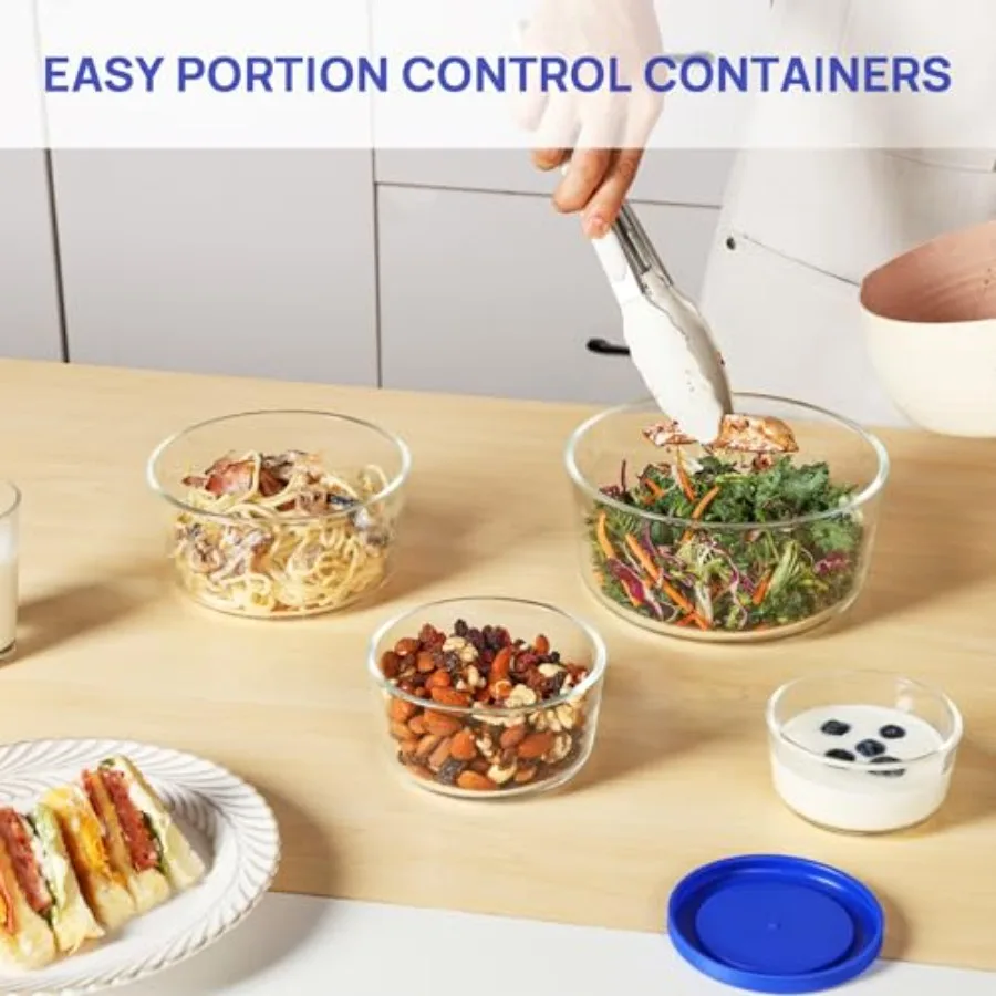 Lot de 4 bols en verre avec co - Food Storage Glass avis et prix