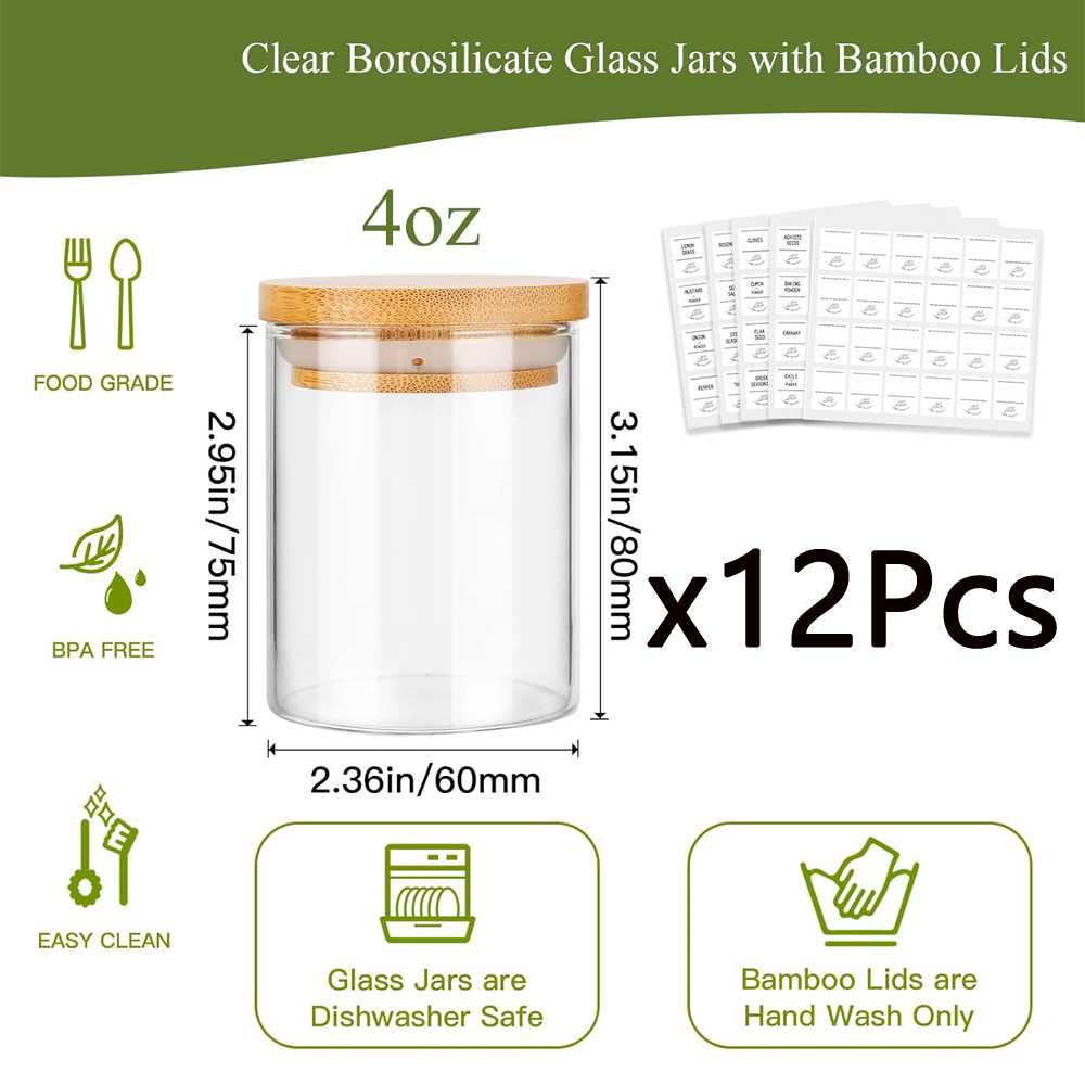 Pots à épices en verre de 4oz  - Food Storage Drums avis et prix