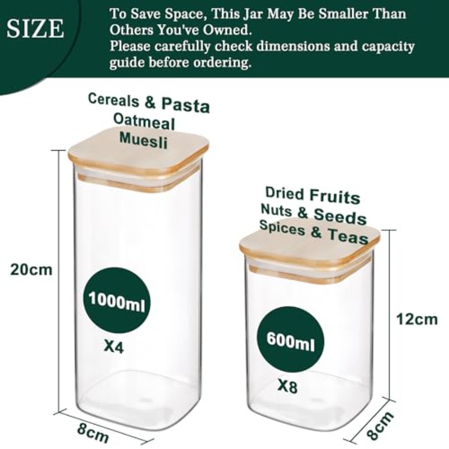 Lot de 12 bocaux de conservati - Food Storage Glass avis et prix