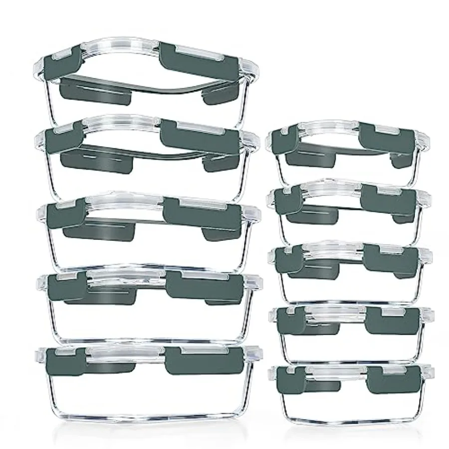 Lot de 10 contenants en verre  - Food Storage Glass avis et prix