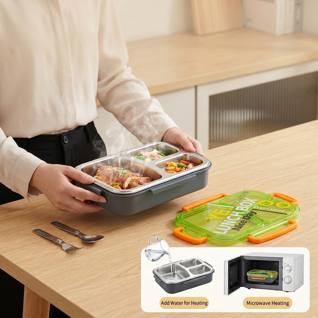 Boîte à lunch bento en acier i - Food Storage Dividers avis et prix